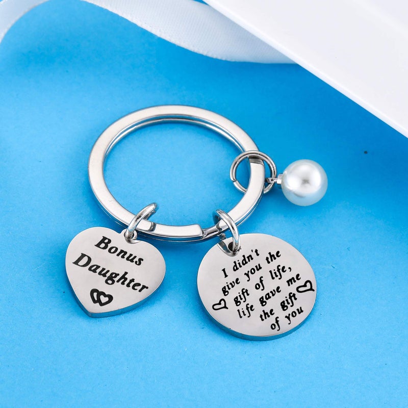 Nimteve Daughter Gifts From Mom I Didnâ€™t Give You The Gift Of Life Life Gave Me The Gift Of You Bonus Daughter Gifts (Keychain #1) - Image 4